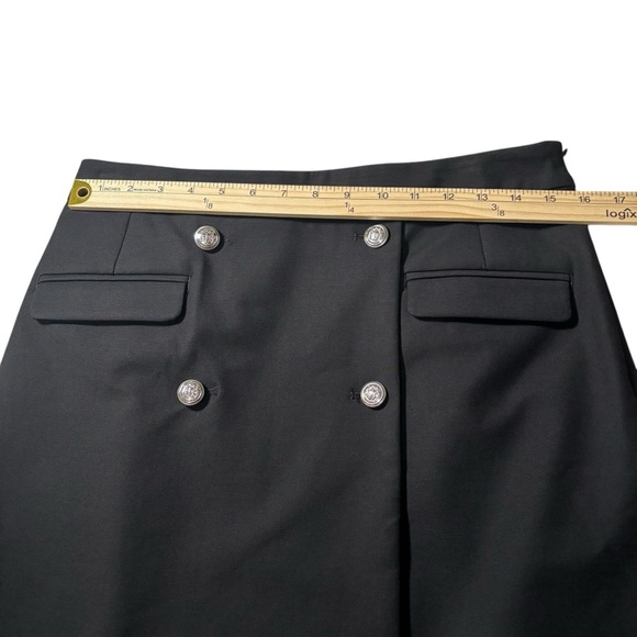 Talbots Faux Wrap Button Knee-Length A-Line Skirt Office Workwear Classic Size 6 - Picture 12 of 13